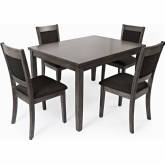 Greyson Heights 5 Piece Dining Set in Distressed Grey Wood